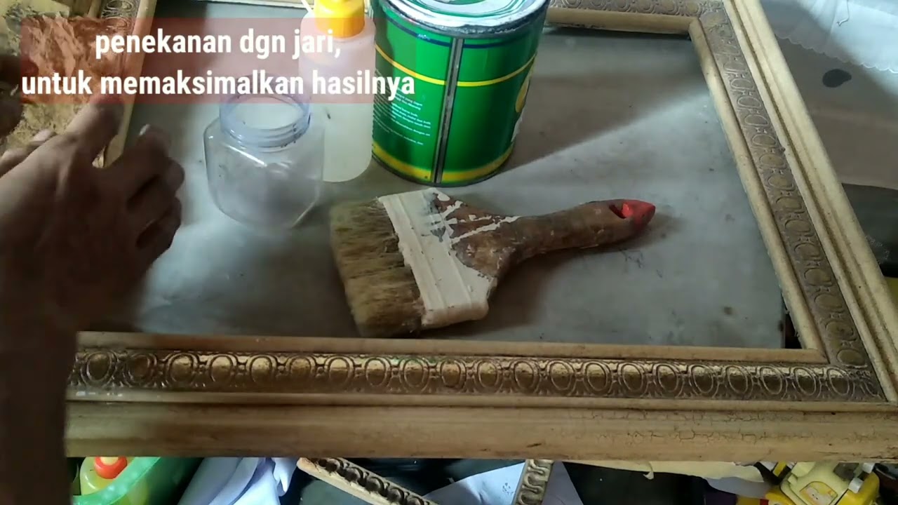 Cara tempel prada emas | How to apply gold leaf