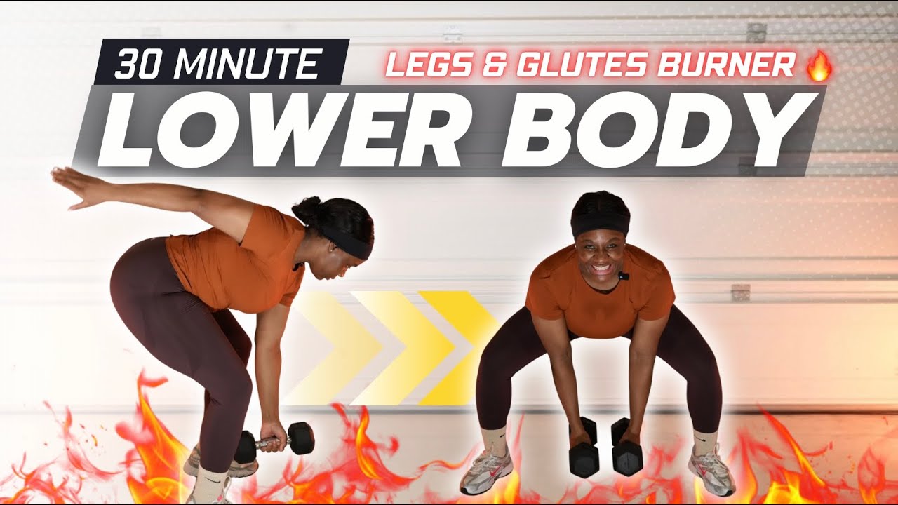 30 MIN LOWER BODY DUMBBELL WORKOUT | Build Stronger Glutes & Legs at ...
