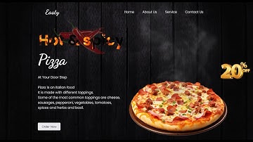 How To make a Landing page of a Pizza Website Design | Using HTML, CSS | Online food