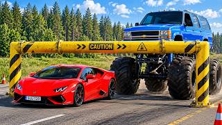 Cars vs Low Pipes Challenge #2 in BeamNG Drive! screenshot 3