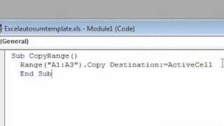 How to copy data from a specific range using macros in Excel