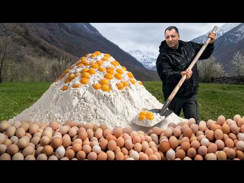 Ultimate Giant Cheese Lasagna In The Mountains!