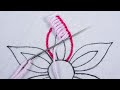 New Modern Hand Embroidery flower design with super easy remarkable needle work