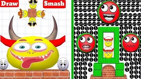 DRAW TO SMASH: Logic Puzzle vs SPOOKY BOUNCE,9999,2048,Android Gameplay,