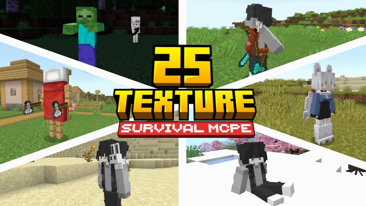 25 Texture Pack TERBAIK & RINGAN untuk Survival MCPE 1.21+! - YouTube