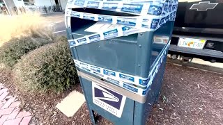 USPS collection bins taped across Hampton Roads