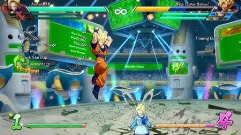 DBFZ - Bardock midscreen 2H combo (beam assist)