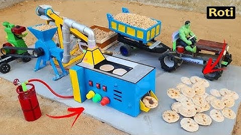 DIY Mini automatic roti/chapati maker machine with generator flour mill | Science project