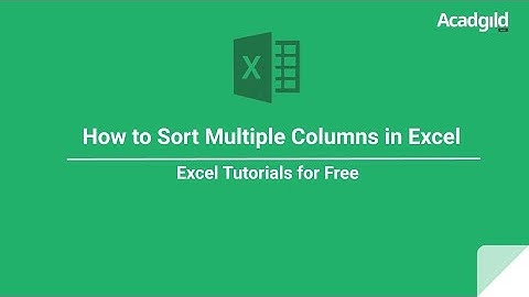 How to Sort Multiple Columns in Excel | Data Sorting in Excel | Sort & Filter Functions in Excel -2