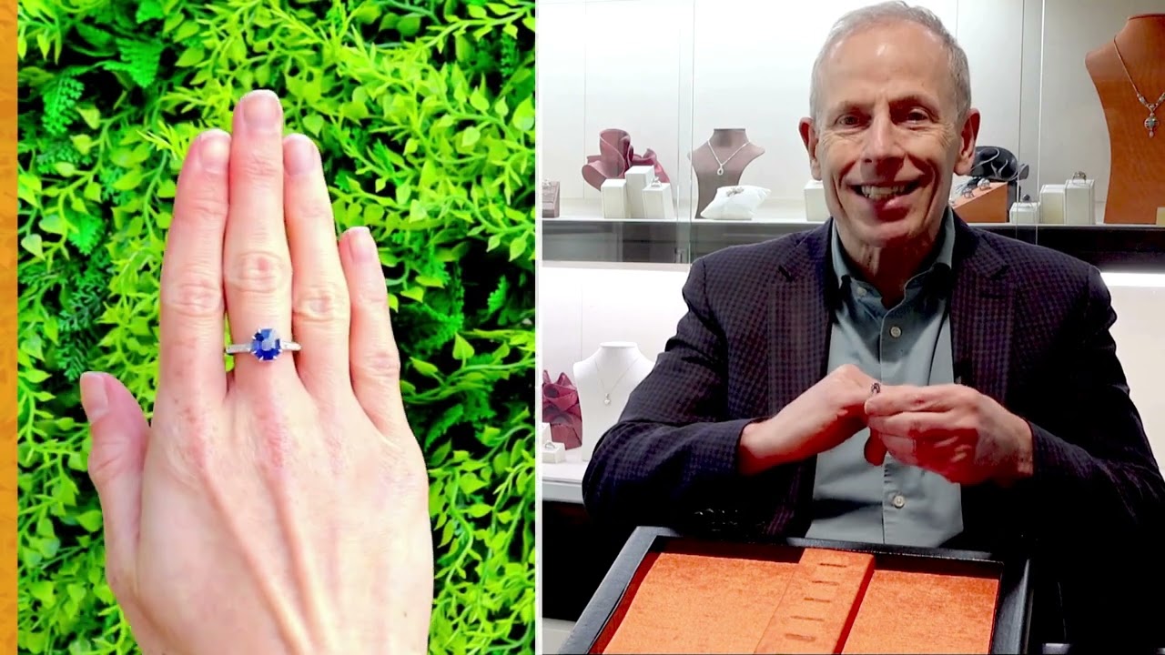 2.70ct Burmese Sapphire and 0.24ct Diamond, Platinum Solitaire Ring - Antique Circa 1925