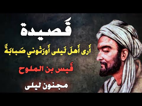 مجنون ليلى قصيدة الشاعر قيس بن الملوح أ رى أ هل ليلى أورثوني صبابة قصائد الشعر 