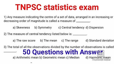 Statistics exam Tnpsc class in tamil/Statistics exam Questions paper/Tnpsc statistics exam class