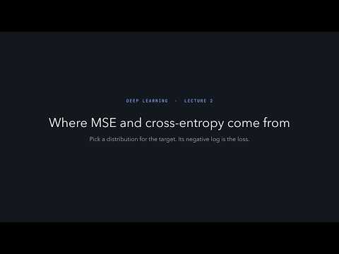 Thumbnail: Where MSE and cross-entropy come from