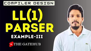 LL(1) parser | Example 3 | Top Down Parser | Compiler Design