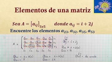 ELEMENTOS DE UNA MATRIZ | Juliana la Profe