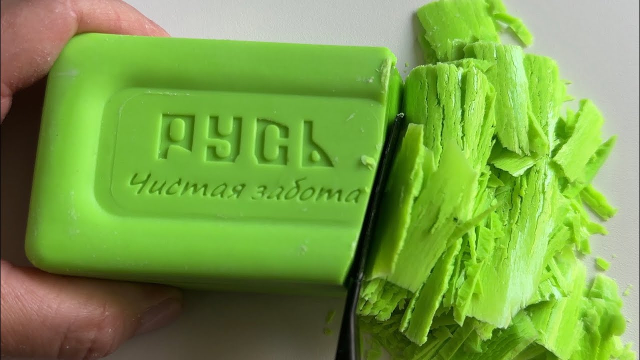 ASMR cutting soap on the table 🧼Horizontal cutting of soap 🧼
