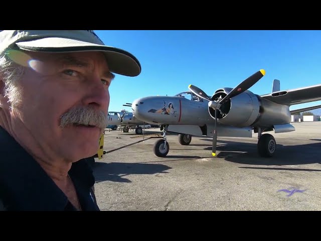 Douglas A-26B Invader Taxiing - Part 4 - Project Visit - January 2023