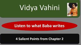 4 Salient points in Chapter 2 of Vidya Vahini