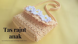 Cara Membuat Tas Rajut Bahu Cantik dan Elegan Untuk Pemula || Crochet Tutorial Shoulder Bag