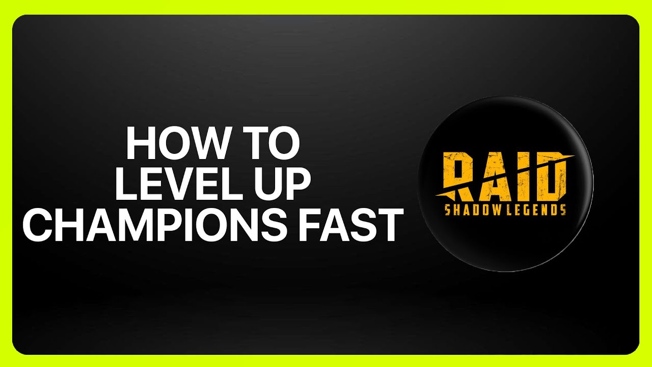 How To Level Up Champions Fast In Raid Shadow Legends 2025! Tutorial