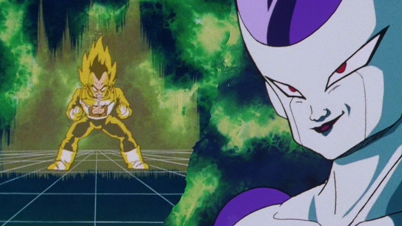 Vegeta’s Zenkai Boosted Power Up Against Freeza (Japanese)