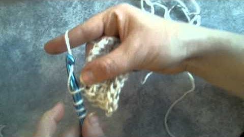 Tunisian Simple Stitch - left handed