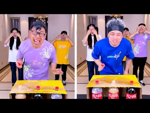 Who Can Squeeze The Paint The Farthest? #Funnyfamily #Partygames thumbnail