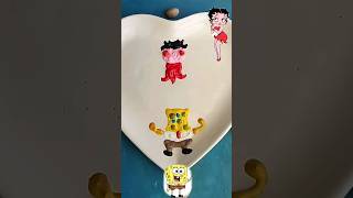 what 5 color do mixed 2 cartoon characters make? 🖌️🤪#shorts#colormixing#satisfying#art#youtubeshorts
