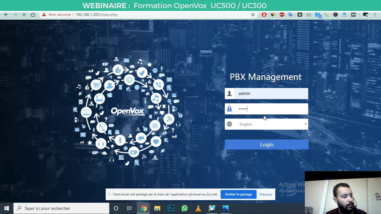Formation Openvox IPBX UC300 UC500