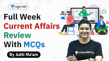 8:00 AM - Current Affairs by Aditi Sharma | Full Week Review with MCQs