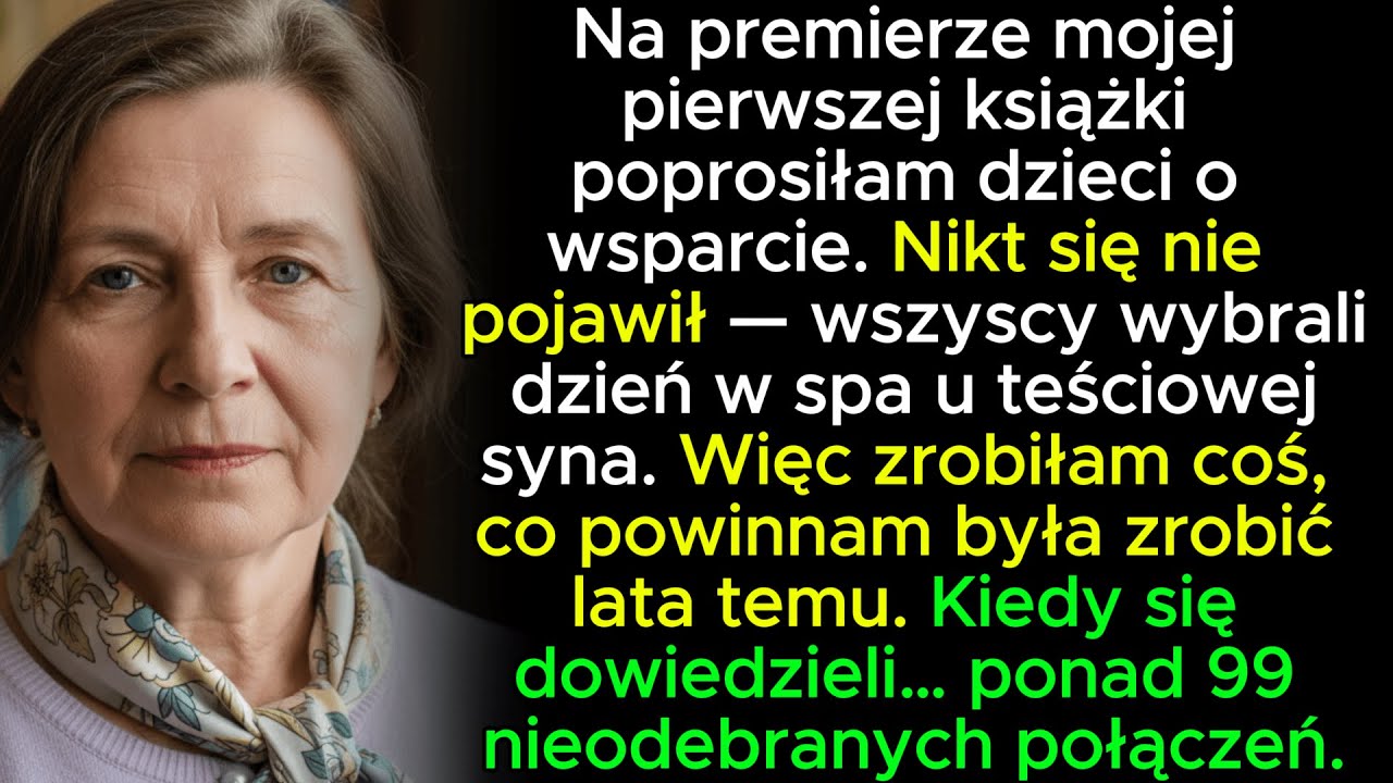 "Zawsze byłam pierwszym telefonem, gdy potrzebowali pieniędzy, i ostatnim, gdy potrzebowali czasu. Wczoraj usłyszałam, jak moje dorosłe dzieci rozmawiają o mojej śmierci, planując, co zrobią z...