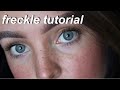 faux freckle tutorial!