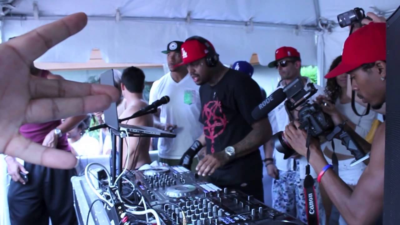 @streetpressure at @hamoneverything pool party w/ Triple 6 Mafia DJ Paul and more