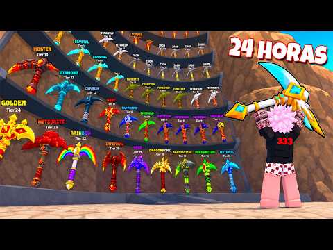 24 HORAS para conseguir a MELHOR PICARETA no Pickaxe Tycoon ⛏️ #eddy333 #roblox