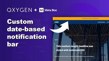 Custom website notifications with Metabox.io | Oxygen Builder