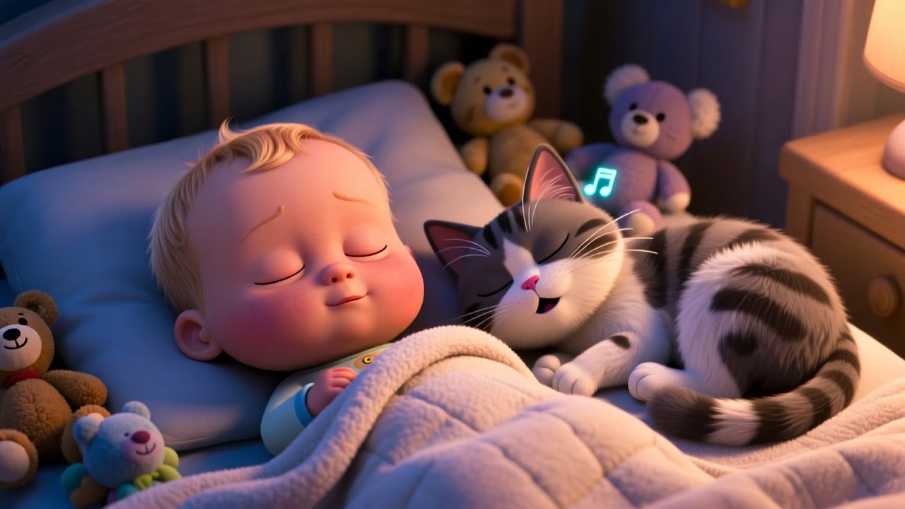 Sweet Dreams With Baby 🐱🌙 | Learn Calm and Relaxation for Kids | Preschool Sleep Time