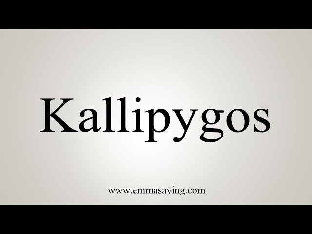 How to Pronounce Callipygous 