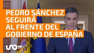 Pedro Sánchez seguirá al frente del Gobierno de España luego de haber amenazado con dimitir