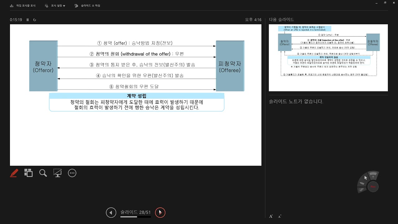 청약의 효력발생 