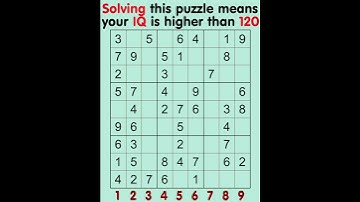 Test your IQ with Sudoku challenge!