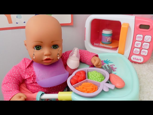 Baby Annabell Doll Evening Routine Feeding and Changing baby doll class=