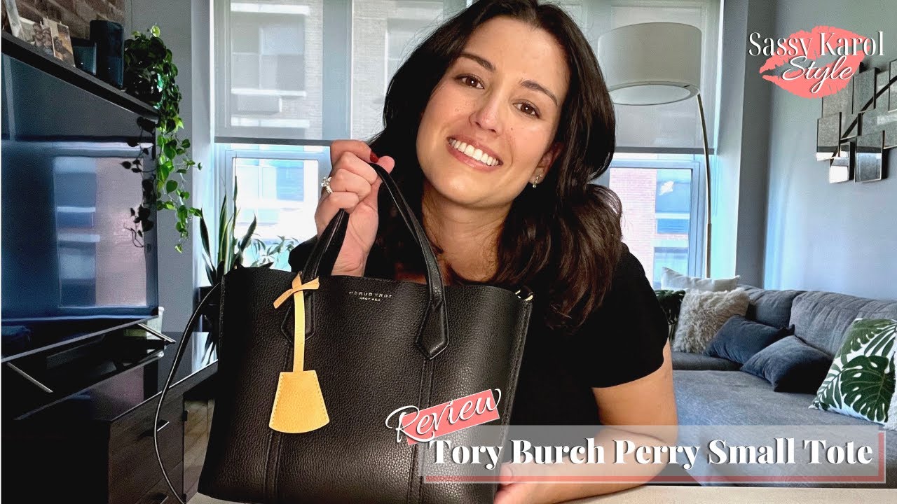 Tory Burch Black Leather Perry Tote Bag