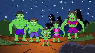 Hulk Finger Family