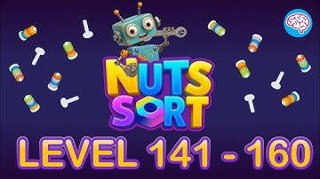 Lv 141-160 Nut Sort Puzzle - Color Sort (Guru Game) #nutssort #nutsort #boltnutcolor