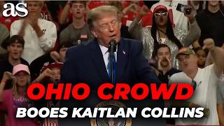 OHIO CROWD ERUPTS in BOOS when TRUMP mentions KAITLAN COLLINS