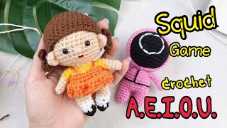 Squid Game Crochet Doll: A.E.I.O.U : ถักตุ๊กตา Squid Game ( free pattern) [Eng Sub] screenshot 4