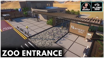Starting A New Modern Zoo In Planet Zoo - Building Entrance | Newtropic Zoo |
