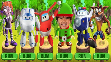 Tag with Ryan vs Super Wings vs Crash Bandicoot On The Run GamePlay Mobile All Characters Unlocked