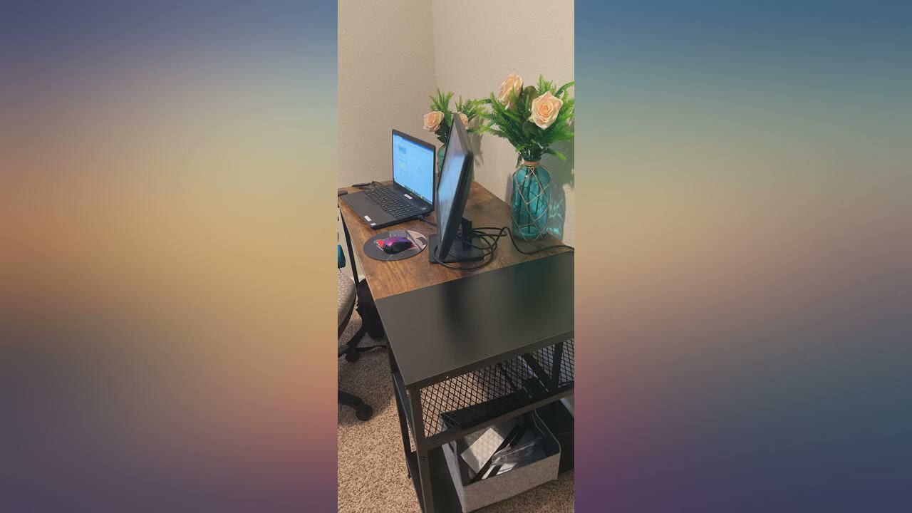 CubiCubi Computer Home Office Desk, 47 Inch Small Desk Study Writing Table with review