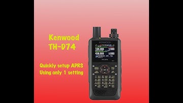 How to do a minimal APRS setup on TH-D74